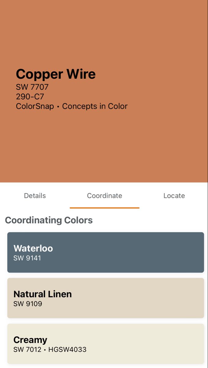 the color scheme for copper wire