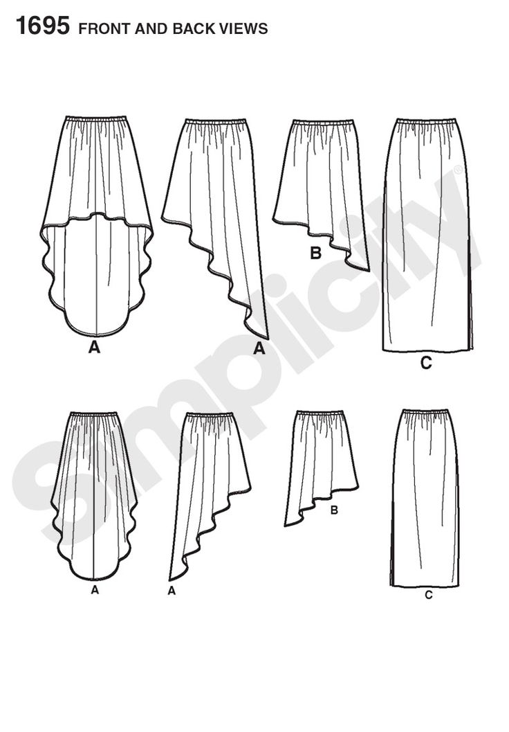 the sewing pattern for this skirt is very easy to sew