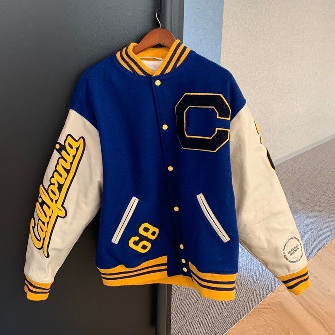 Raf Simons Calvin Klein, Promo 2022, Blue Varsity Jacket, Senior Jackets, Varsity Jacket Outfit, Varsity Letterman Jackets, College Jackets, Calvin Klein 205w39nyc, Stylish Hoodies