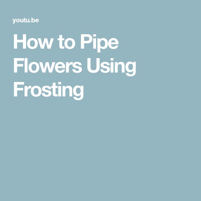 the words how to pipe flowers using frosting on a blue background with white text