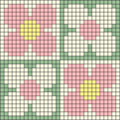 a cross stitch pattern with different colors