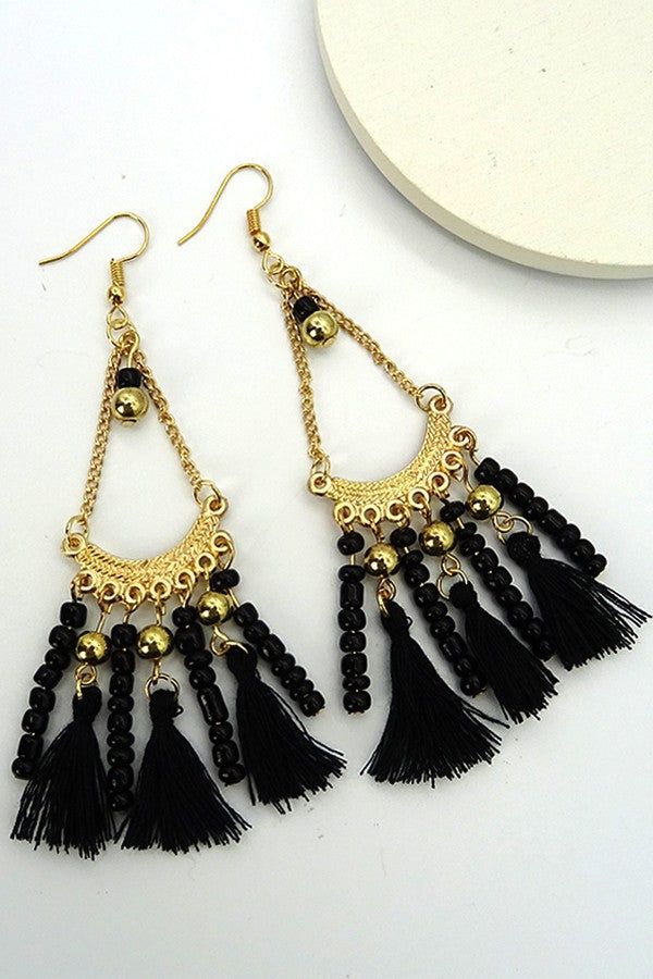 Ready for the club, the tropics, or even the beach/pool parties. We will not let you down with these cute bohemian fun earrings. Size+Fitlength: 4"Width: 1" Bohemian Tassel Earrings For Summer Vacation, Trendy Summer Tassel Earrings For Beach, Summer Vacation Tassel Drop Earrings, Summer Beach Dangle Tassel Earrings, Summer Festival Tassel Earrings, Trendy Dangle Tassel Earrings For Summer, Trendy Summer Tassel Dangle Earrings, Trendy Summer Festival Tassel Earrings, Bohemian Dangle Beaded Earrings For Vacation