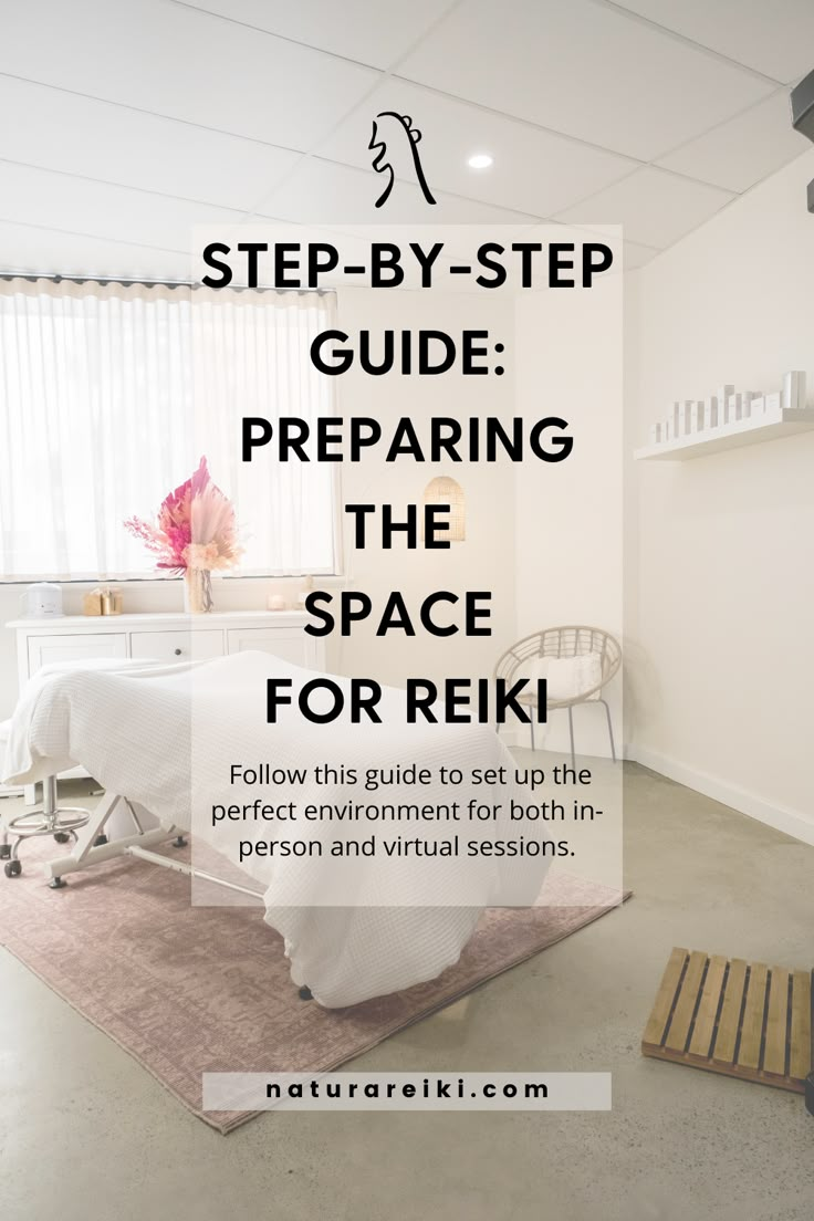 Create the perfect space for Reiki healing! 🌟✨ Our step-by-step guide shows you how to prepare your environment to enhance your Reiki practice. Learn tips for cleansing, setting intentions, and creating a serene atmosphere for optimal healing. 🌿💫  Read more: Step-by-Step Guide: Preparing the Space for Reiki  #ReikiHealing #ReikiSpace #EnergyHealing #HolisticHealth #SpiritualWellness #MindfulLiving #NaturalHealing #WellnessJourney #HealingSpace #ReikiPractice #SereneAtmosphere Reiki Aesthetic, Reiki Studio, Reiki Decor, Healing Room Ideas, Reiki Room Ideas, Reiki Books, Reiki Practice, Reiki Principles, Reiki Business