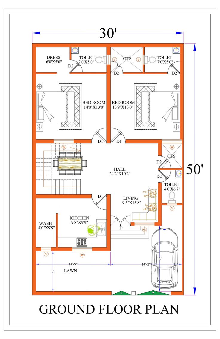 a floor plan for a house with the measurements