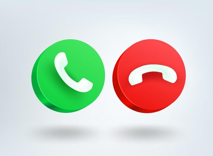 two green and red circles with the same phone on them