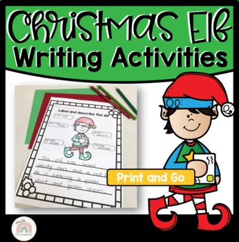 christmas elf writing activities for kids