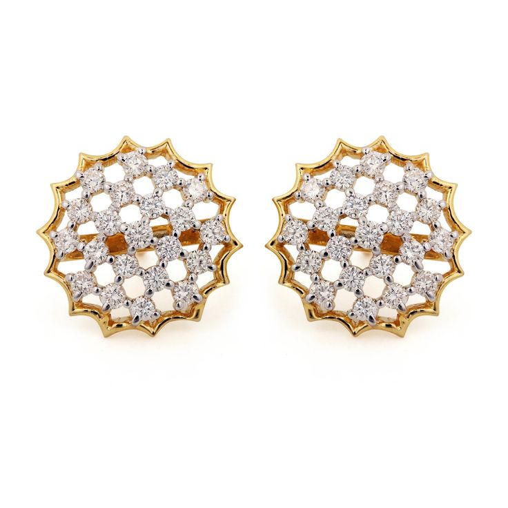 ⚫ This earrings made with natural diamonds in solid 14k yellow gold, ⚫ Solid 14k Yellow Gold Stud Earrings Pave Diamond Jewelry ⚫ Stud Earrings, Gold Earrings, Diamond Earrings, Fine Jewelry, Handmade Earrings ⚫ Special customize for mother's day, Anniversary, Birthday Gift, Valentine, Mother's Day Christmas. ⚫ Item Details: Gross Weight:- 4.483 Grams 14k Yellow Gold Weight:- 4.291 Grams Diamond Weight:- 0.96 Ct. Item Size:- 14 x 14 MM Item SKU:- AEOS-1990 Please let us know if you required in o White Diamond Earrings In 14k Gold, Formal Yellow Gold Cluster Earrings With Cubic Zirconia, Formal Yellow Gold Cubic Zirconia Cluster Earrings, Gold Plated Brilliant Cut Diamond Earrings For Anniversary, Gold Plated Diamond Earrings With Prong Setting For Wedding, Wedding Gold Plated Diamond Earrings With Prong Setting, Dazzling Gold Diamond Earrings With Halo Design, Dazzling Gold Diamond Cut Earrings, Gold-plated Yellow Gold Bridal Earrings For Formal Occasions