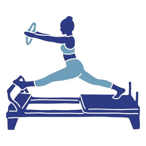 a woman is doing exercises on a treadmill