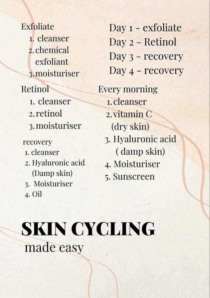 Skin Cycling, Skin Facts, Skin Advice, Skin Aesthetics, Skin Care Routine Order, Basic Skin Care Routine, Perfect Skin Care Routine, Healthy Skin Tips, Facial Skin Care Routine