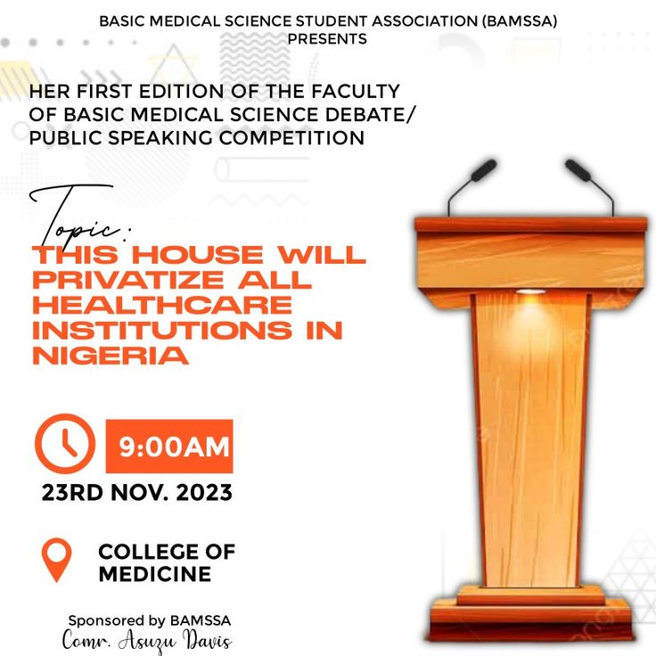 a poster for the public health conference with a speaker and microphone in front of it