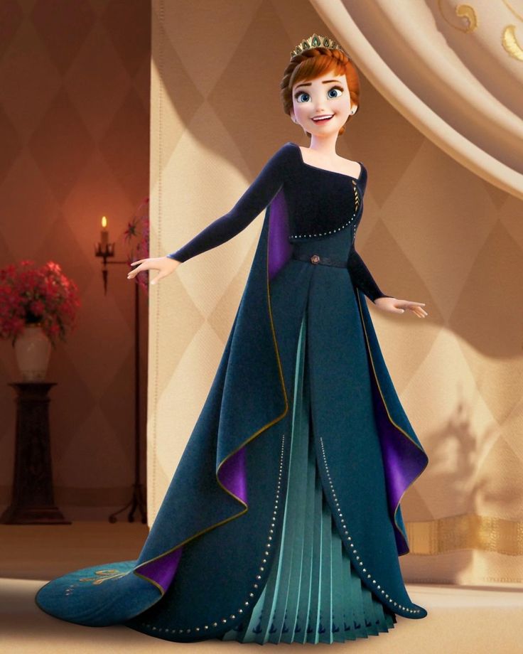 the princess from disney's live - action movie, frozen in an elegant dress