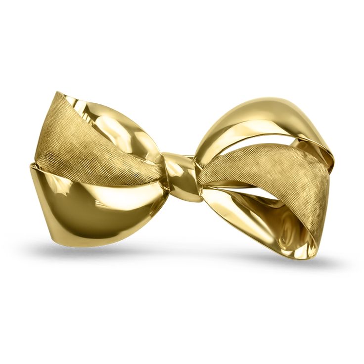 Estate Tiffany & Co. Pins & Brooches Tiffany & Co. Estate 14K Yellow Gold Bow Brooch Gold Bow Brooch For Evening Wear, Gold Bow Brooch For Evening, Tiffany Brooch Gold, Heart Pendant Gold Tiffany & Co., 14k Gold Bow Jewelry, Vintage Tiffany, Bow Brooch, Cross Hatching, Gold Ribbons