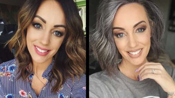 Before And After Gray Hair, Haircuts Ideas For Women, Dark To Light Hair, Grey Hair Before And After, Grey Brown Hair, Haircuts For Women Over 40, Frosted Hair, Grey Hair Dye, Grey Hair Transformation