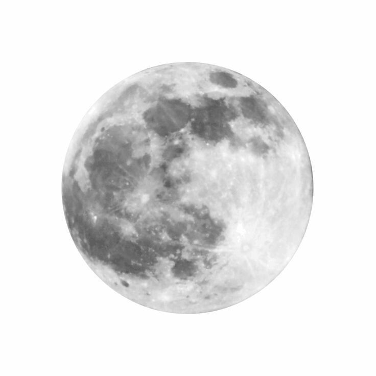 the full moon is shown in black and white