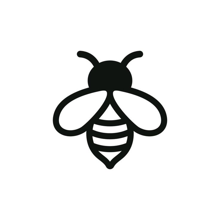 a black and white image of a bee