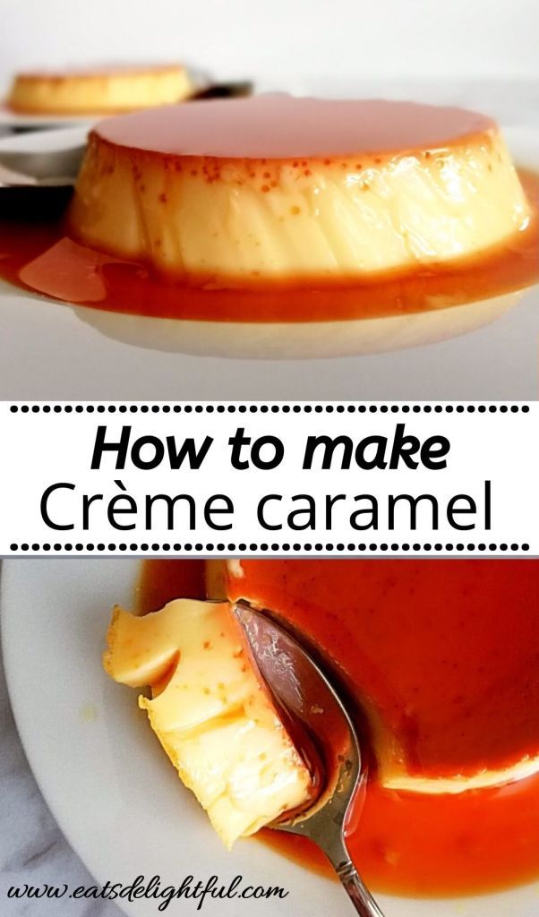 how to make creme caramel on a white plate