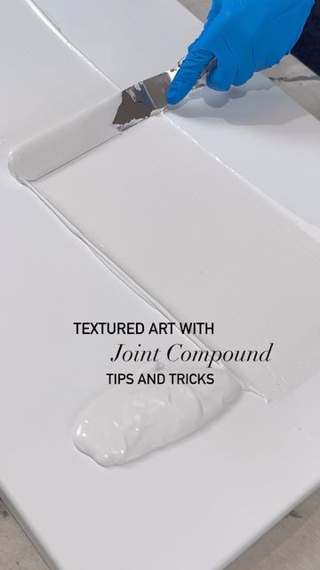 One Color Texture Painting, Painting With Caulk On Canvas, Compound Texture Art, Caulking Art Canvases, Drywall Texture Canvas Art, Giant Textured Wall Art, Canvas Art Using Drywall Compound, Join Compound Art, Compound Art Diy