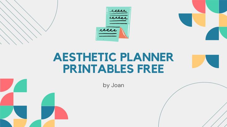 Aesthetic Planner Printables Free by Joan