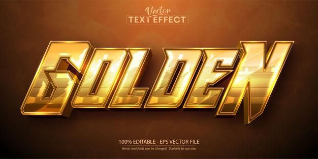 golden text effect for photoshopped to be used as an advertisement or poster design