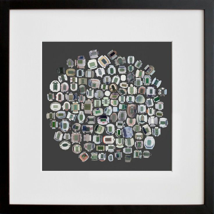 a black and white framed photograph with many different objects in it's shadow frame