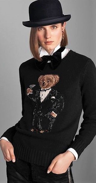 Ralph Lauren Style Women, Ralph Lauren Looks, Jumper For Women, Preppy Mode, Casually Chic, Bear Sweater, Polo Women, Pin Up Outfits, Beaded Sweater