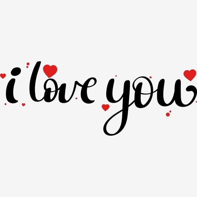 the word i love you written in cursive writing with hearts on white background