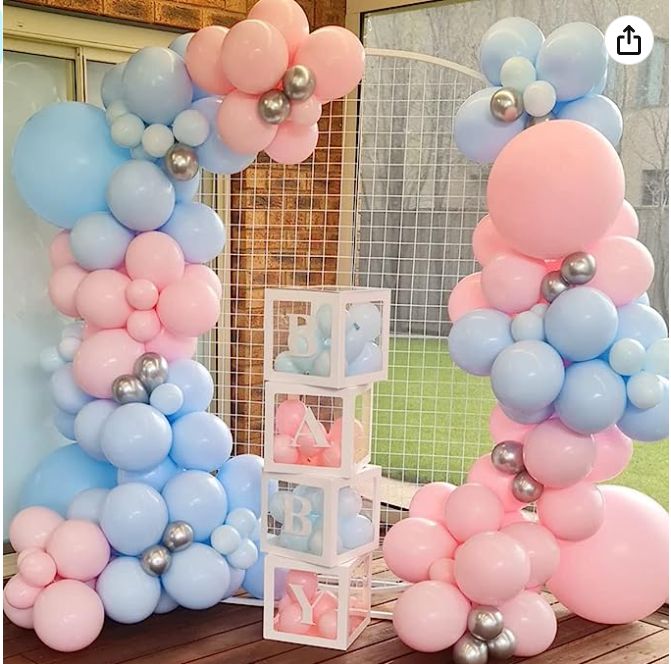 balloons are arranged in the shape of letters and numbers