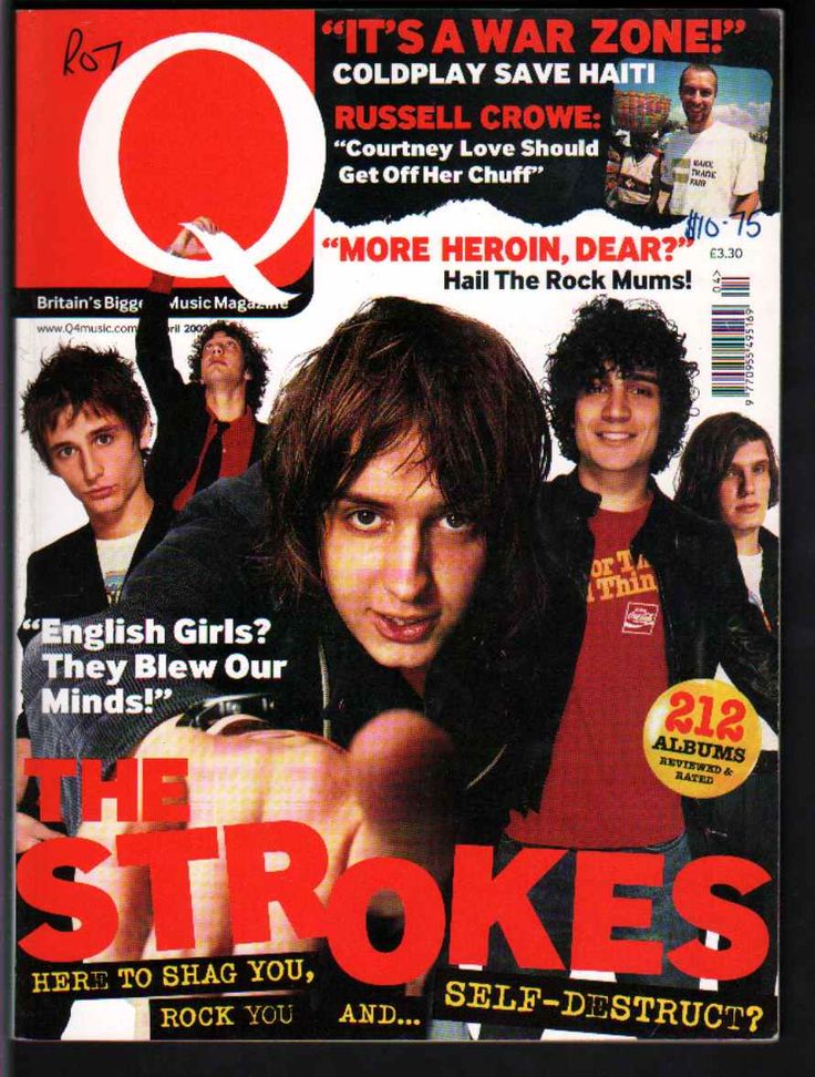 the strokes magazine cover with an advertisement for their album