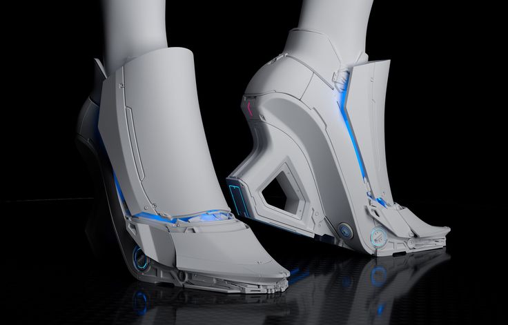 ArtStation - Sci-Fi Shoes, Anton Markelov Robin Himym, Spooky Creatures, Y2k Futurism, Futuristic Dress, Celana Jogger Wanita, Futuristic Shoes, Reference Board, Sci Fi Fashion, Cyberpunk Fashion