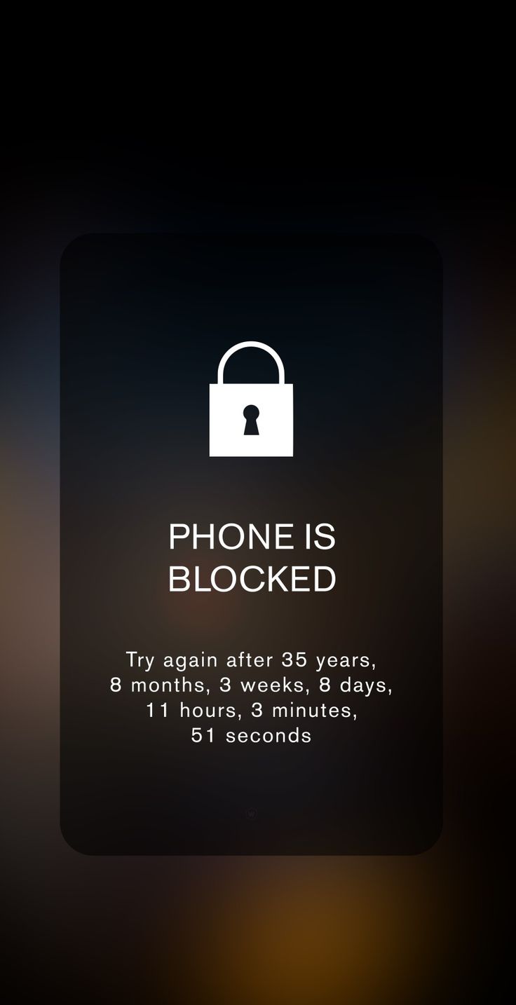 the phone is blocked sign with an image of a padlock on it's screen