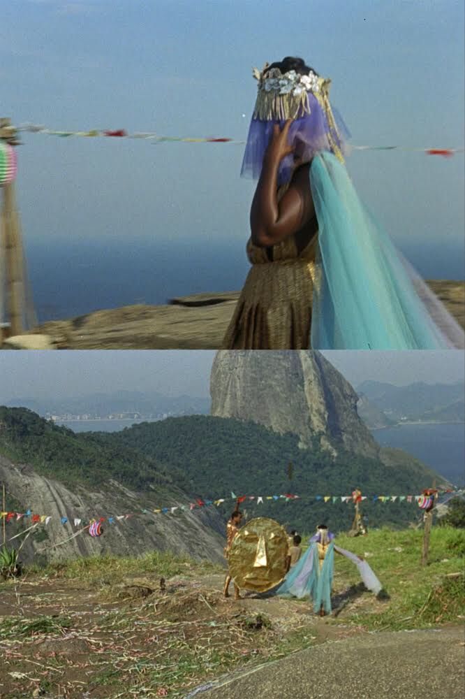 two pictures with people dressed up in costumes and one has a hat on her head