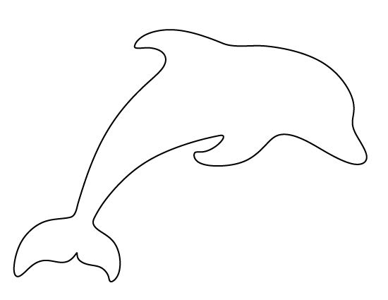 the outline of a dolphin's head is shown in black and white on a white background