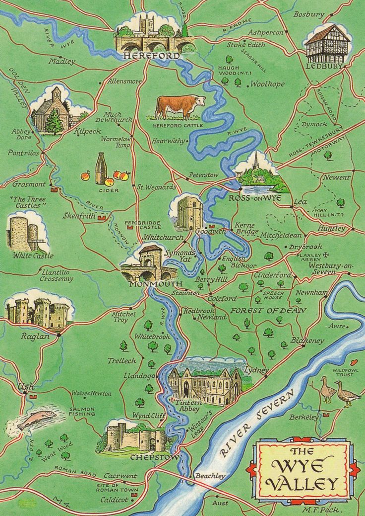 an illustrated map of wyec valley