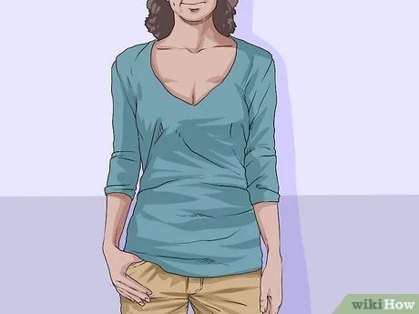 How to Make Large Breasts Look Smaller: 14 Steps (with Pictures) Larger Bust Outfits, Big Bust Fashion, Kanjivaram Sarees Silk, Want To Draw, Size 12 Women, Low Cut Top, Minimiser Bra, Big Bust, Fat To Fit