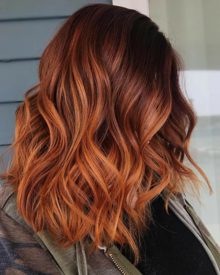 Red Balayage Hair, Winter Hair Colors, Amber Hair, Rambut Brunette, Luxy Hair, Ginger Hair Color, Copper Hair Color, Hair Color Auburn, Red Highlights