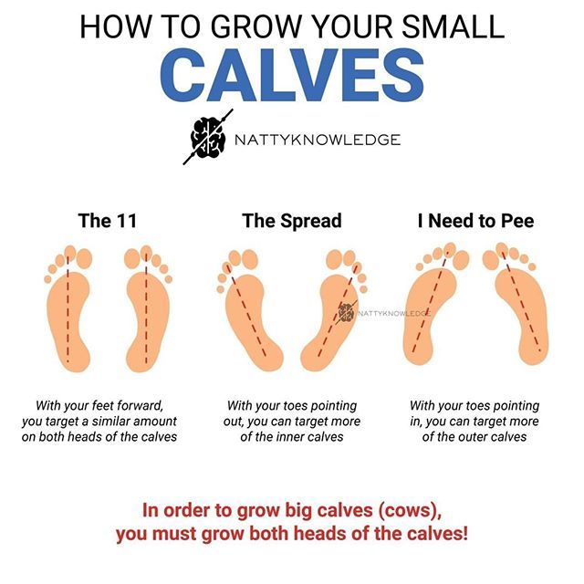 how to grow your small calves info poster with instructions on how to grow the feet