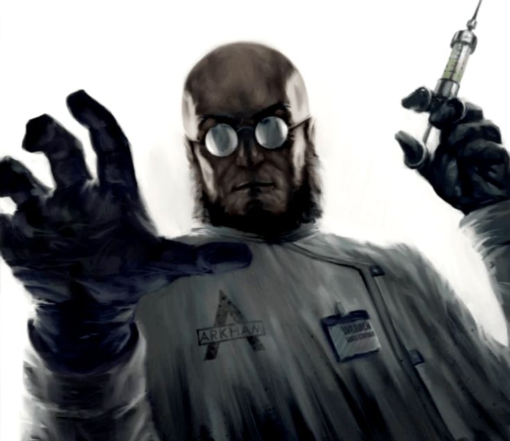 an image of a man with goggles holding a syringe in his hand