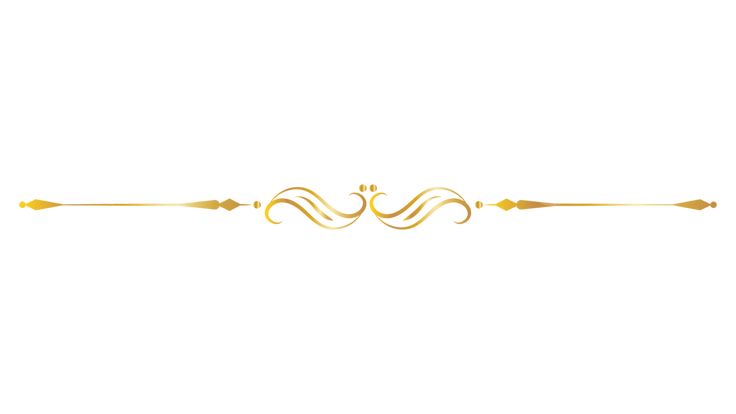 a gold and white line with an ornate design