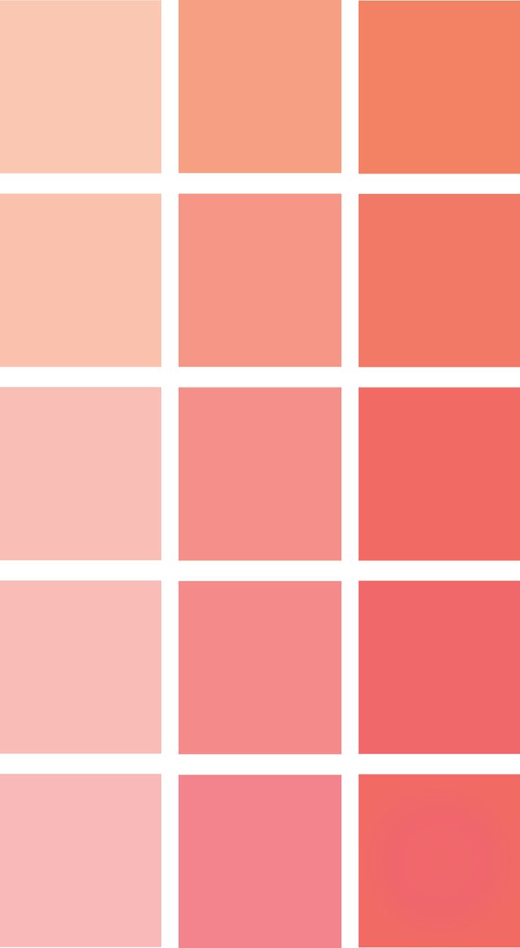 pink and orange color palettes with different shades to choose from in the bottom row