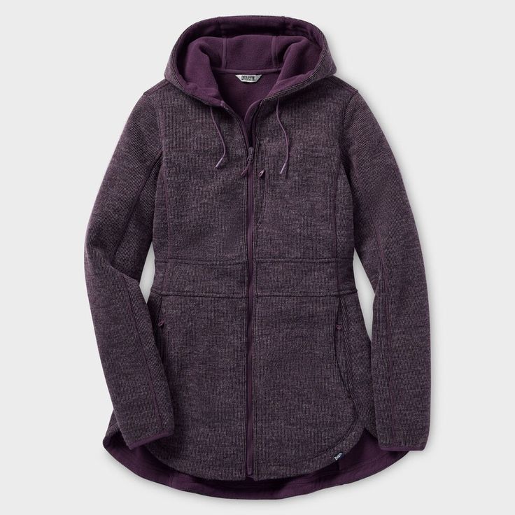 Women's Shoreline Sweater Fleece Jacket Winter Athleisure Fleece Jacket With Double-lined Hood, Windproof Fleece Track Jacket For Fall, Winter Fleece Outerwear Athleisure Style, Sporty Fleece Jacket For Winter Sports In Fall, Sporty Fleece Jacket For Fall Winter Sports, Outdoor Fleece Outerwear With Drawstring Hood, Fleece Outerwear With Double-lined Hood For Outdoor Activities, Fleece Jacket With Drawstring Hood For Outdoor Activities, Winter Athleisure Fleece Jacket For Cold Weather