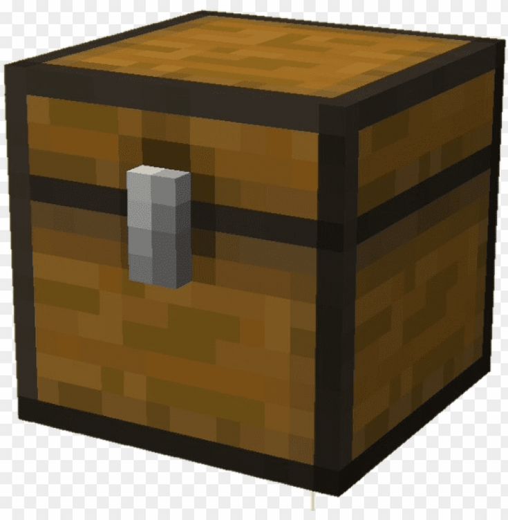 the chest is made out of wood and has a metal latch on it's side