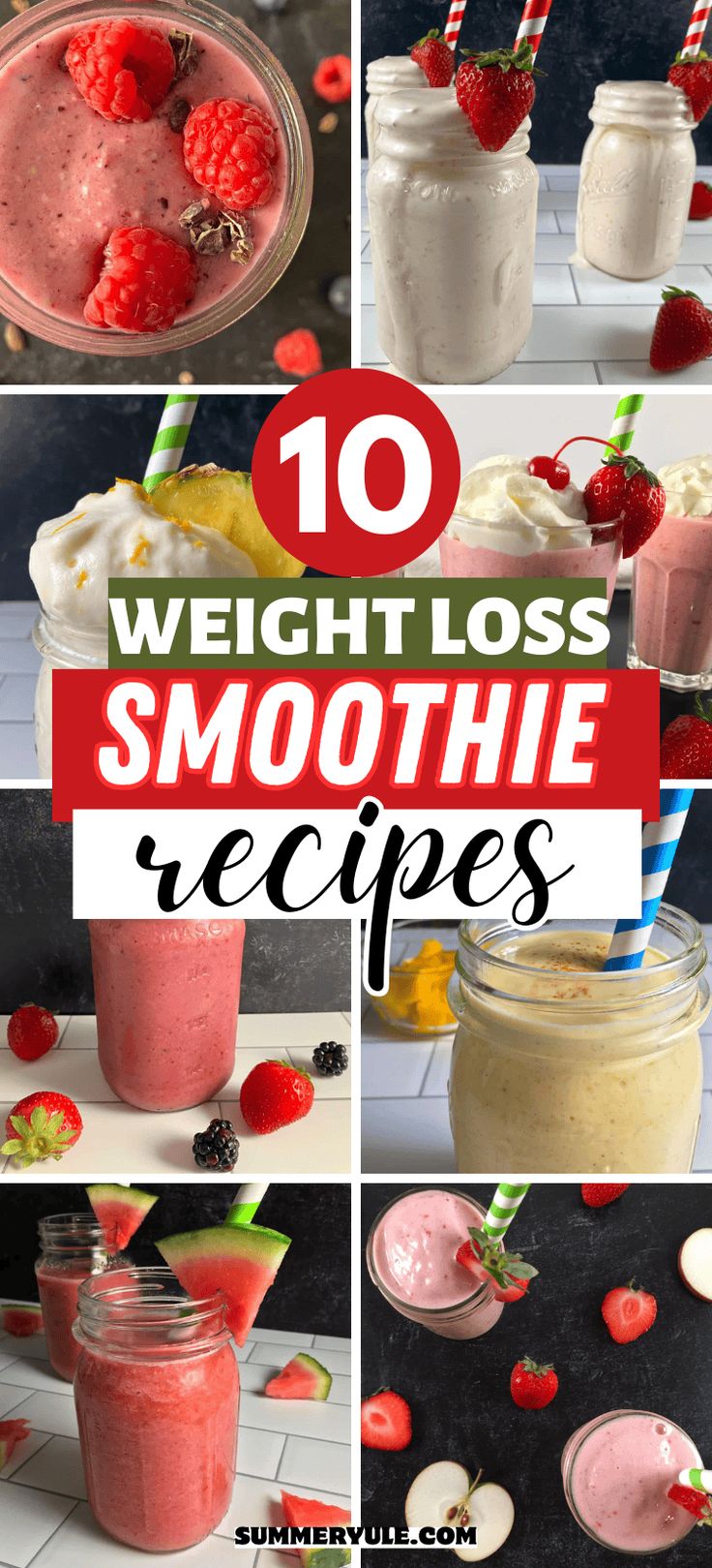 Though there is no magic pill for quick weight loss, the ingredients in these smoothie recipes may help with a weight loss goal. For example, smoothies are hydrating, helping us to feel full on fewer calories with fluid volume. Good smoothie recipes will also contain fruits and vegetables that provide water and fiber to help us feel full on fewer calories for weight loss. - Summer Yule, MS, RDN Smoothies For Losing Weight Recipes, Loose Weight Smoothies Recipes, Low Calorie Breakfast Smoothie Recipes, Healthy Fruit Smoothies Fat Burning, Smoothie Recipes With Calorie Count, Low Cal Smoothie, Smoothies With Calorie Count, Low Calorie Fruit Smoothies, 200 Calorie Smoothies Recipes