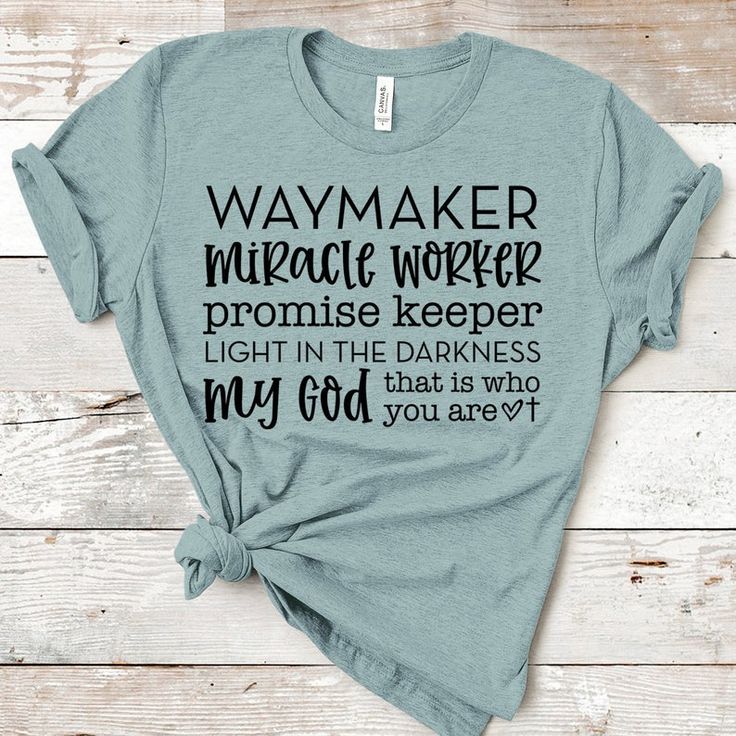 Christian Vinyl Shirts, Waymaker Miracle Worker, Cricket Shirts, Church Tshirts, Miracle Worker Promise Keeper, Mandala Shirt, Promise Keeper, Happy Tshirt, Christian Shirts Designs