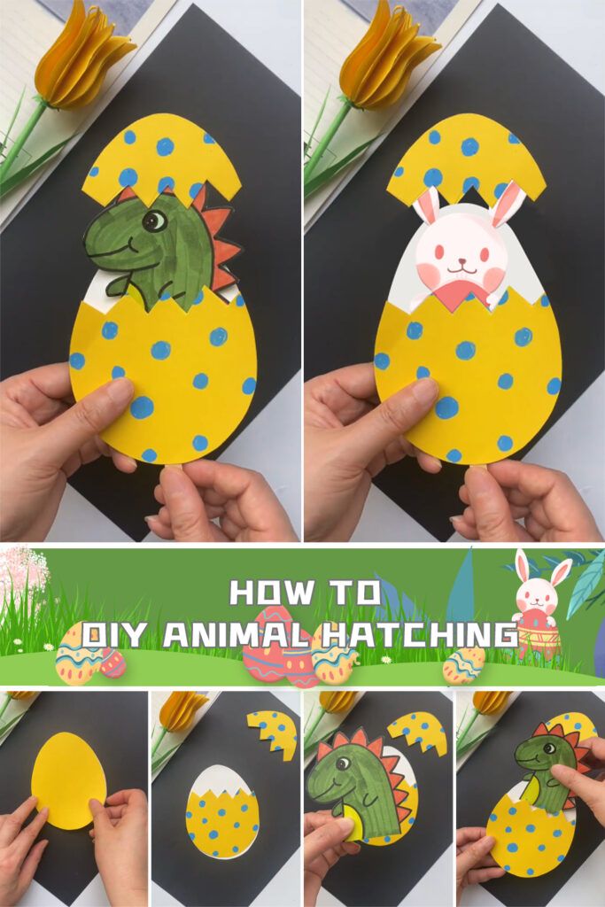 how to make an animal hatching egg with paper