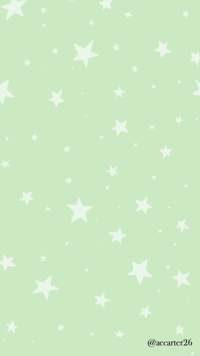 a green background with white stars on it