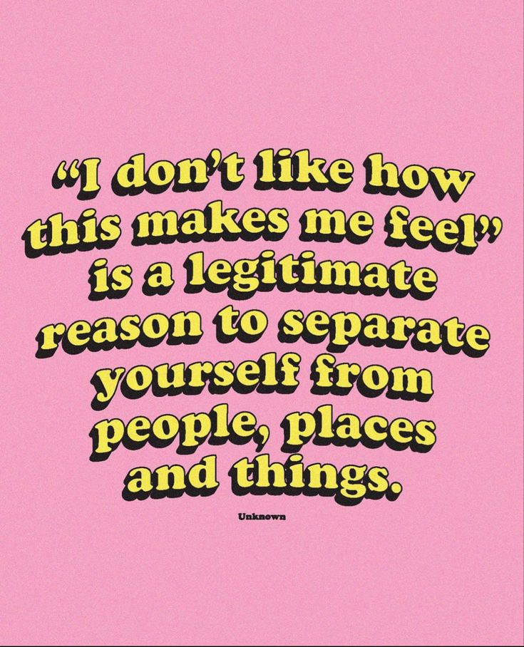 a pink background with the words, i don't like how this makes me feel it