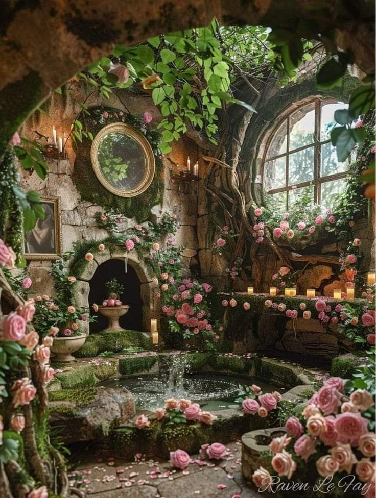 a room filled with lots of flowers and greenery