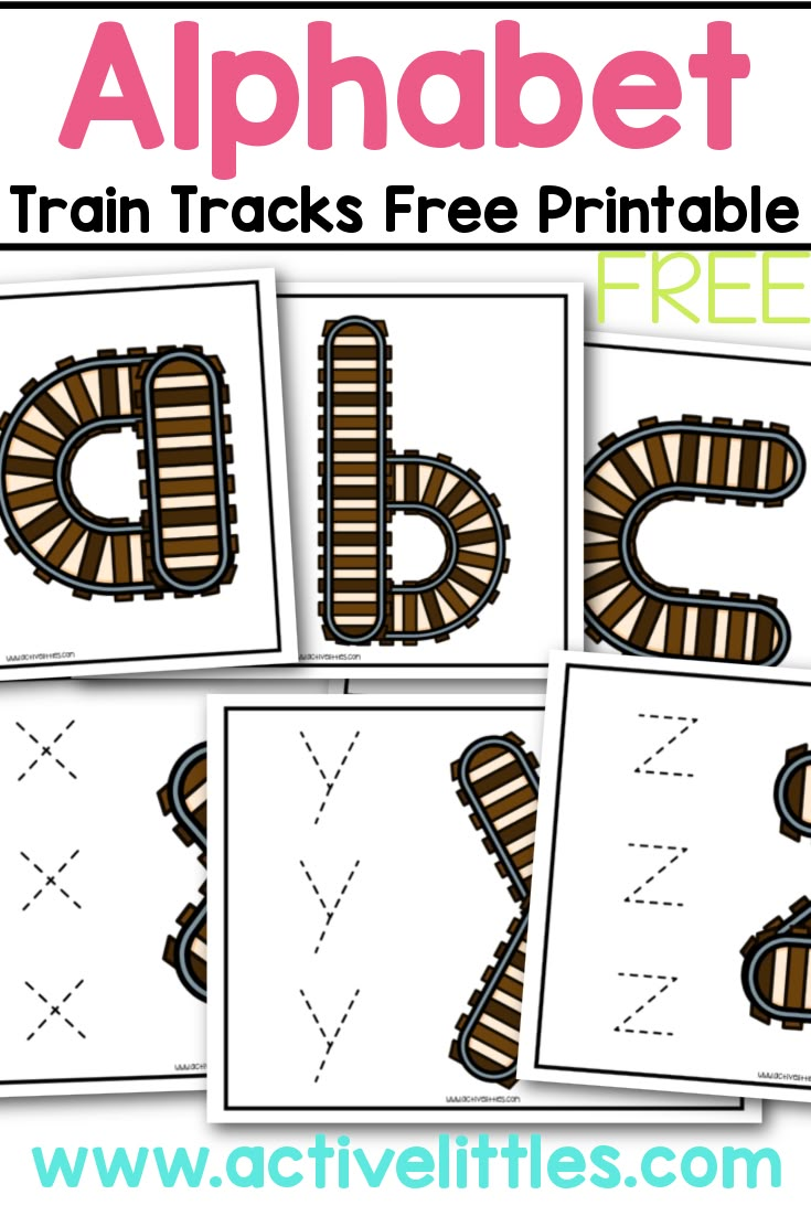 the alphabet train tracks free printable worksheet