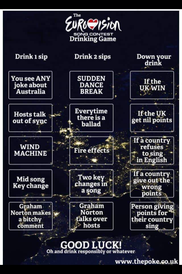 the european drinking game is shown at night