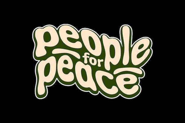 people for peace sticker on a black background